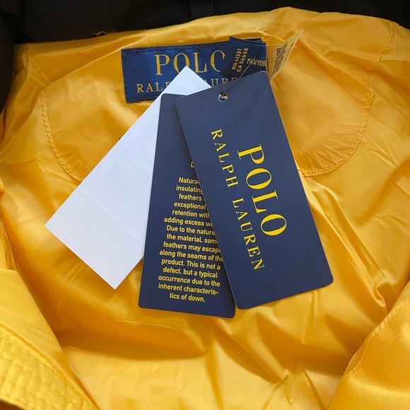 Polo Ralph Lauren Big Pony Puffer Jacket, Yellow and Black - Picture 4 of 10